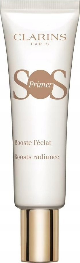 Primer fytyre Clarins SOS Primer White, hidratues, për shkëlqim, i bardhë