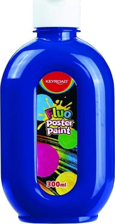 Боја за постери Keyroad флуоресцентно сина, 300 ml, флуоресцентно сина