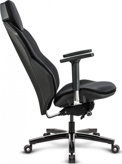 Karrige gaming Quersus ICOS 1.1, me mbështetëse ergonomike, krahë 4D, e zezë