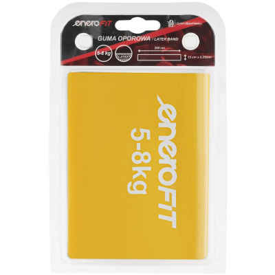 Shirit rezistence Enero Fit Latex Band, 2m, 5-8 kg, i verdhë