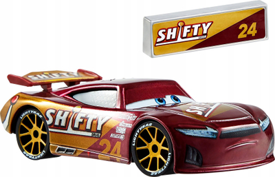 Makina lodër Disney Pixar Cars William Byrev 24, metal, Nascar, e kuqe me ari