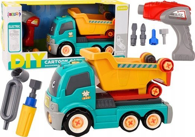 Lodër kamion montimi LEAN Toys, me vegla, turkuaz
