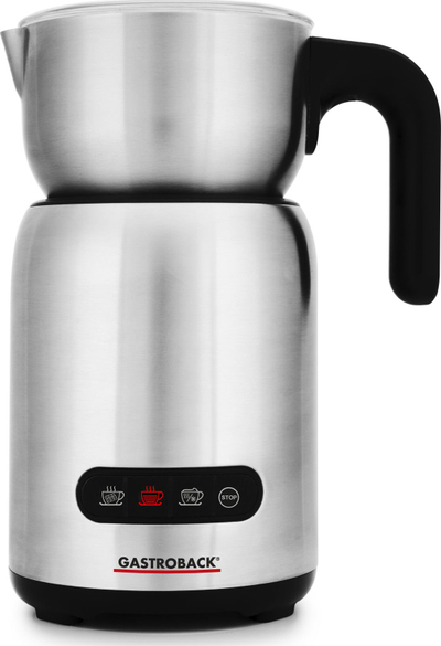 Mikser qumështi elektrik Gastroback Design Milk & Chocolate Advanced 62359, 4 programe, enë inox, ngjyrë argjendi