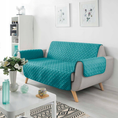 Mbrojtës divani treshe Lounge Quilted, 279 x 179 cm, mikrofibër, ngjyrë petrol