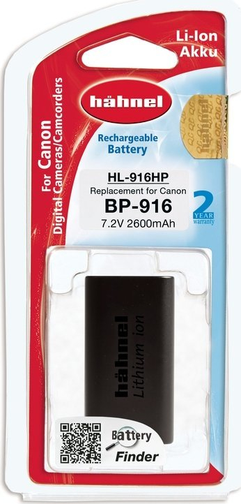 Батерија за фотоапарат Hahnel Canon HL-916HP, Li-Ion, 2600mAh, црна