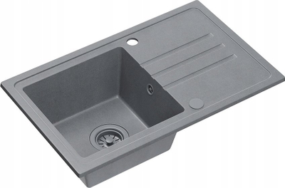Set lavamani QUADRON BEN 111 me rubinet KATE, granit, 70x44x17.5 cm, gri