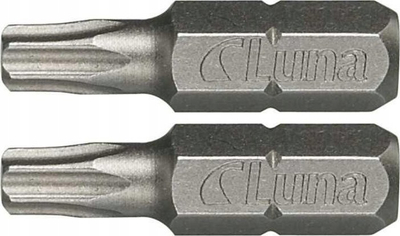 Bit Torx me vrimë Luna TX40, 25mm, set 2 copë, gri