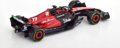 Maket makine Bburago Alfa Romeo F1 C43 Valtteri Bottas, shkallë 1:43, kuqe e zezë