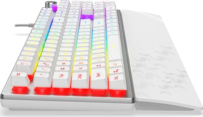 Tastierë Krux Frost KRX0133, full size, me drita RGB, e bardhë