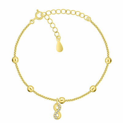 Byzylyk për femra Brilio Silver Infinity BRC145Y, i artë