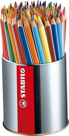 Set lapsash me ngjyra STABILO Trio Thick, 92 copë, formë trekëndore, shumëngjyrësh