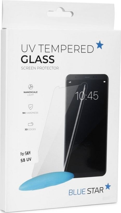 Xham mbrojtës Blue Star UV 3D për Samsung Galaxy S9, tempered glass, 100% i tejdukshëm, transparent
