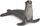 Figurinë lodër Papo Sea Lion, edukative, luan deti, gri