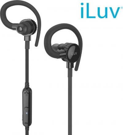 Kufje iLuv FitActive Jet 2, Bluetooth 4.0, 10 m, 2.5 h, me mikrofon, 20 g, të zeza
