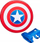 Set lodrash Hasbro Marvel Avengers Captain America, mburojë me magnet, dorezë me magnet, shumëngjyrëshe