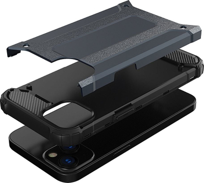 Mbulesë telefoni Hurtel Hybrid Armor për iPhone 13, hibride, argjend