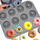 Kallëp silikoni për donuts, 12 vende, ngjyrë shumëngjyrëshe
