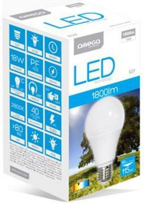 Poç elektrik Omega LED ECO 2800K, E27, 18W 