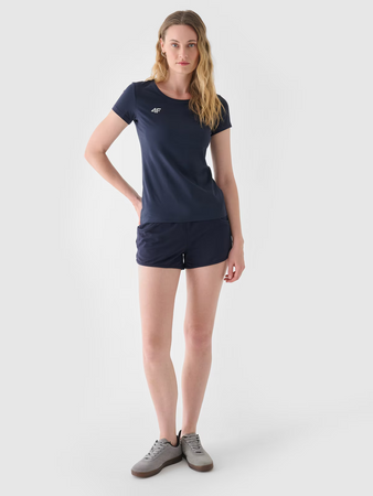 Bluzë sportive 4F NOSH4TSD001B, slim, për gra, blu e errët