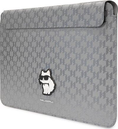 Hollëse laptopi Karl Lagerfeld Saffiano Monogram Choupette KL, deri 14", lëkurë sintetike, e zezë