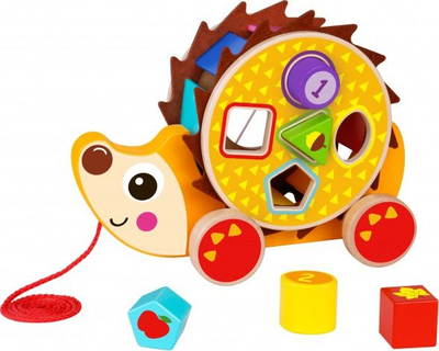 Lodër druri 2 në 1 Tooky Toy, shumëngjyrëshe