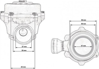 Valvul blow off TurboWorks F, 50mm, V Band QR recirculating, blu