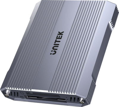 Lexues kartash Unitek CFexpress SD microSD, USB A 10 Gbps, HUB, gri