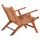 Karrige jahti HomeMarkt Tondo HM9914, 69x74x68cm, dru teak, ngjyrë natyrale