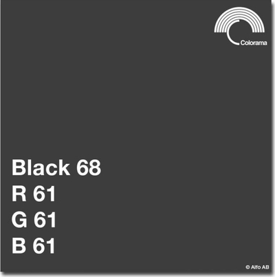 Sfond fotografik me letër Colorama Black 68, 3.55x15m, matte, i zi