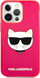 Заштитна маска за телефон Karl Lagerfeld Choupette Head за iPhone 13 Pro, TPU, флуо розова