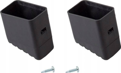 Kapak këmbësh shkalle Krause Monto 211415, 33 x 20mm, plastikë, të zinj