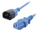 Kabllo rryme Lindy 30472, 2m, IEC 13, blu