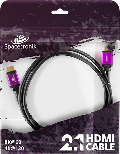 Kabllo HDMI Spacetronik SH-SPR015, 1.5m, 8K Ultra HD, e zezë