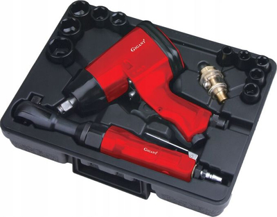Set çelsa goditës edhe racë Gigant GT-001, 1/2", 10 koka, në valixhe plastike
