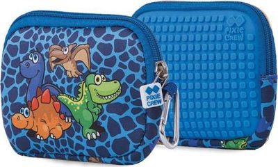 Çantë PIXIE CREW Dinosaur, me panel silikoni, 15 cm, blu