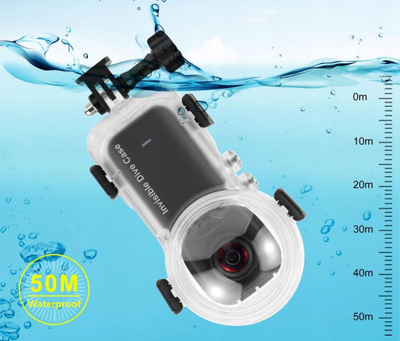 Kuti ujërezistente Puluz PU1064T, për Insta360 X4 Air, deri 50m, transparente