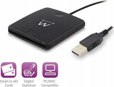 Lexues karte Ewent EW1052, Smart Card edhe ID, USB 2.0, i zi