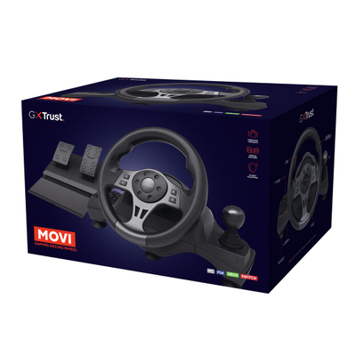 Set timon, pedale dhe ndërrues i shpejtësive Trust GXT 289 Movi, i zi