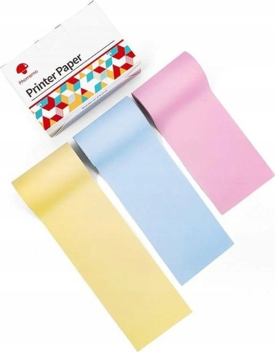 Letër termike me ngjyra Phomemo Q12-RMYPB, 3 rrotulla 53mm, për T02 M02 PRO M02X