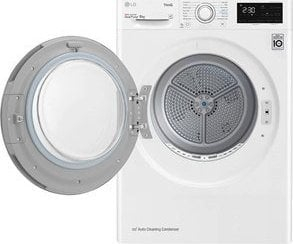 Сушара за алишта LG Eco Hybrid Dual Inverter RH80V3AV6N, 8 kg, топлинска пумпа, бела