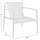Karrige lounge për jashtë Malen HM6626.01, polipropilen, 67x75x75 cm, e bardhë