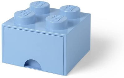 Кутија LEGO, со фиока, мала (4), светло сина
