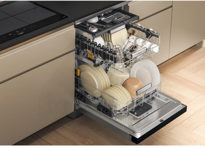 Lavastovilje Whirlpool W7F HS41 X, 15 sete, klasa C, inox