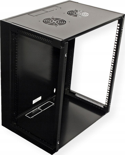 Kabinet rrjeti Value 12U, për mur, 19", i zi