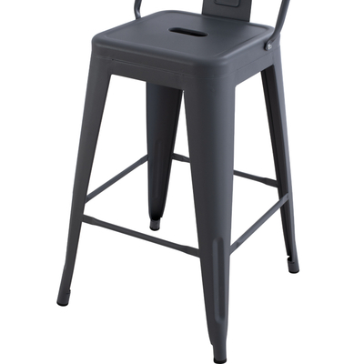 Stol bari mesatar Melita-Pro 43x43x88Hcm (HM8574.50), gri