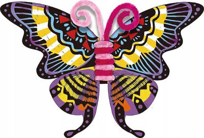 Set kreativ me gërvishtje Russell CH211787 Scratch Art Butterflies, për kalama, shumëngjyrësh