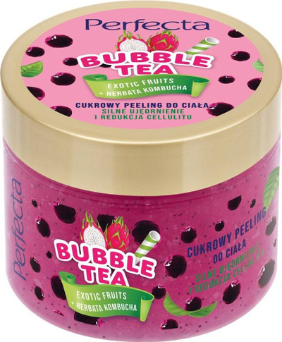 Skrab trupi Perfecta Bubble Tea Exotic Fruits, me sheqer, me fruta ekzotike
