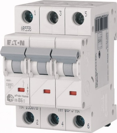 Ndërprerës automatik Eaton XPole Home 3P B, 50A, 6kA, IP20