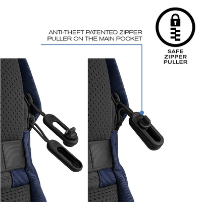 Çantë shpine XD Design Bobby Soft, 15.6", kundër vjedhjes, blu navy
