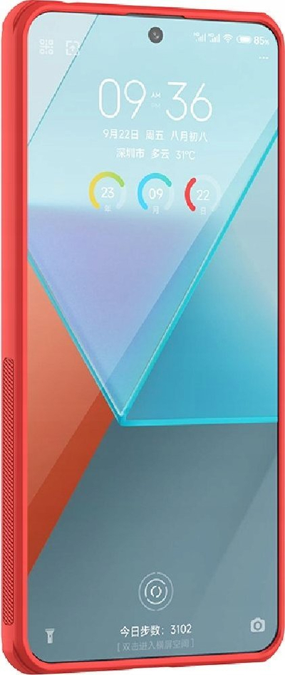 Mbulesë telefoni Nillkin Super Frosted Pro, për Xiaomi Redmi Note 13 Pro 5G Poco X6 5G, me teksturë kundër rrëshqitjes, e kuqe